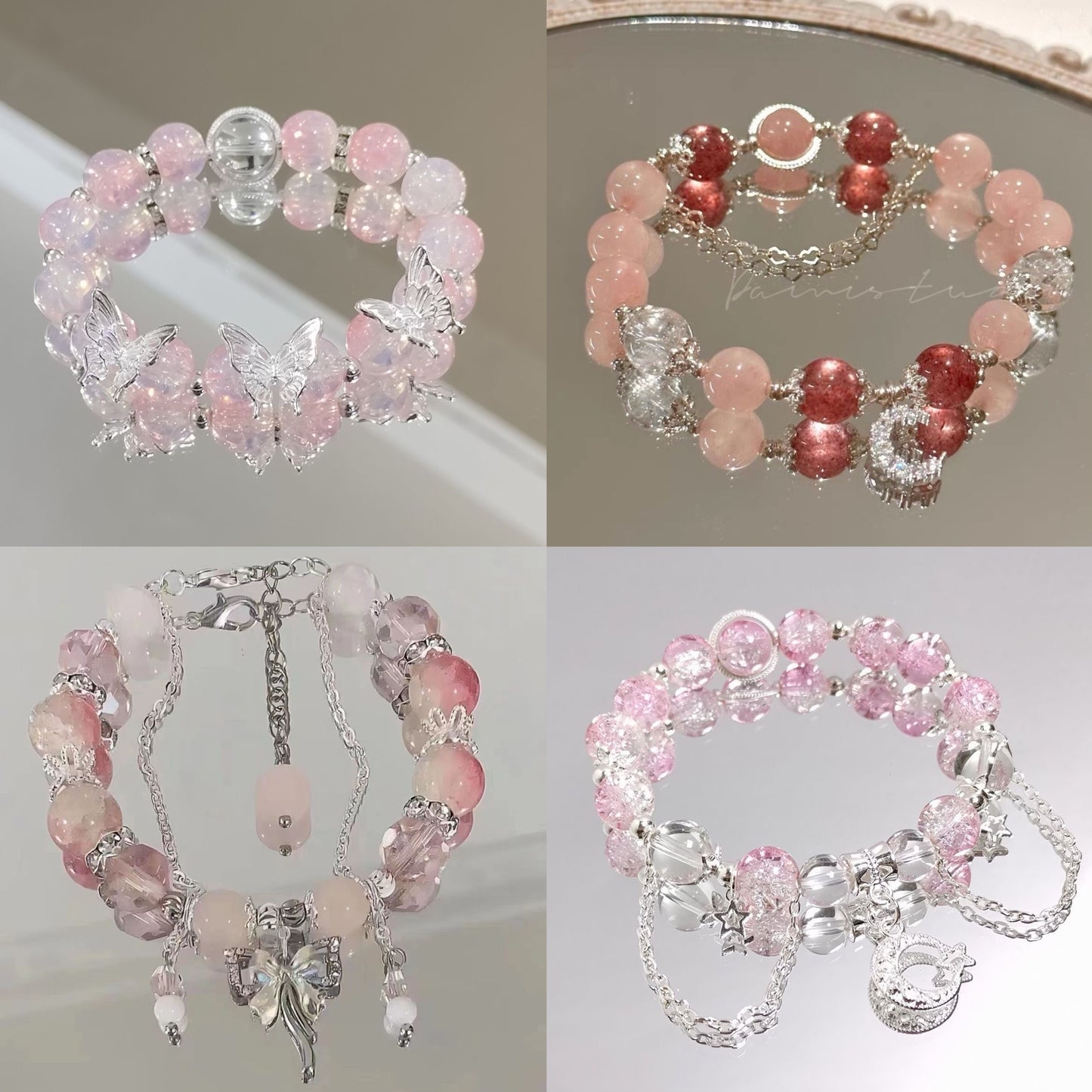 #WonderPacks Store Bracelet Bags -- Open in Live - Handmade Girl Lady Women Gift Crystal Adjustable Bangle