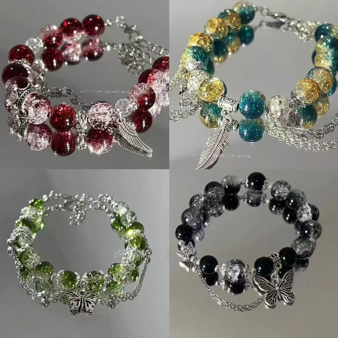#WonderPacks Store Bracelet Bags -- Open in Live - Handmade Girl Lady Women Gift Crystal Adjustable Bangle
